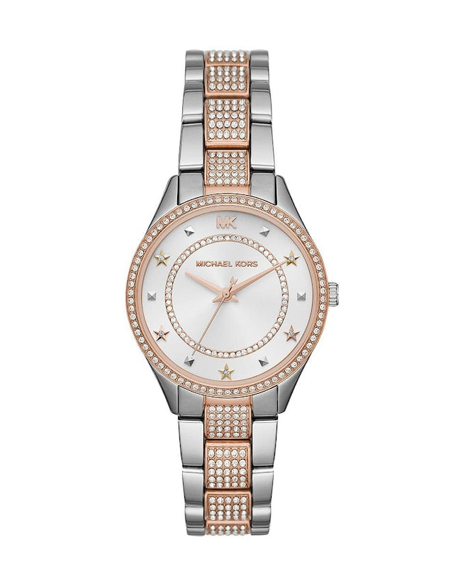 Buy Michael Kors Analog White Dial Two Tone Stainless Steel Women's Watch - MK4388 in Pakistan
