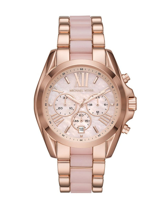 Buy Michael Kors Bradshaw Chronograph Quartz Two Tone Strap Ladies Watch - Mk6830 in Pakistan