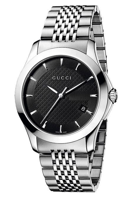 Buy Gucci G Timeless Black Dial Silver Steel Strap Watch for Women - YA126502 in Pakistan