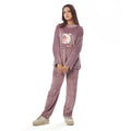 Buy Sajiero Purple Moon Fleece Pajama Suit in Pakistan