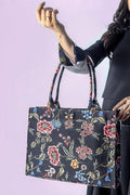 Buy Canvas Tote Bag Black Multi in Pakistan