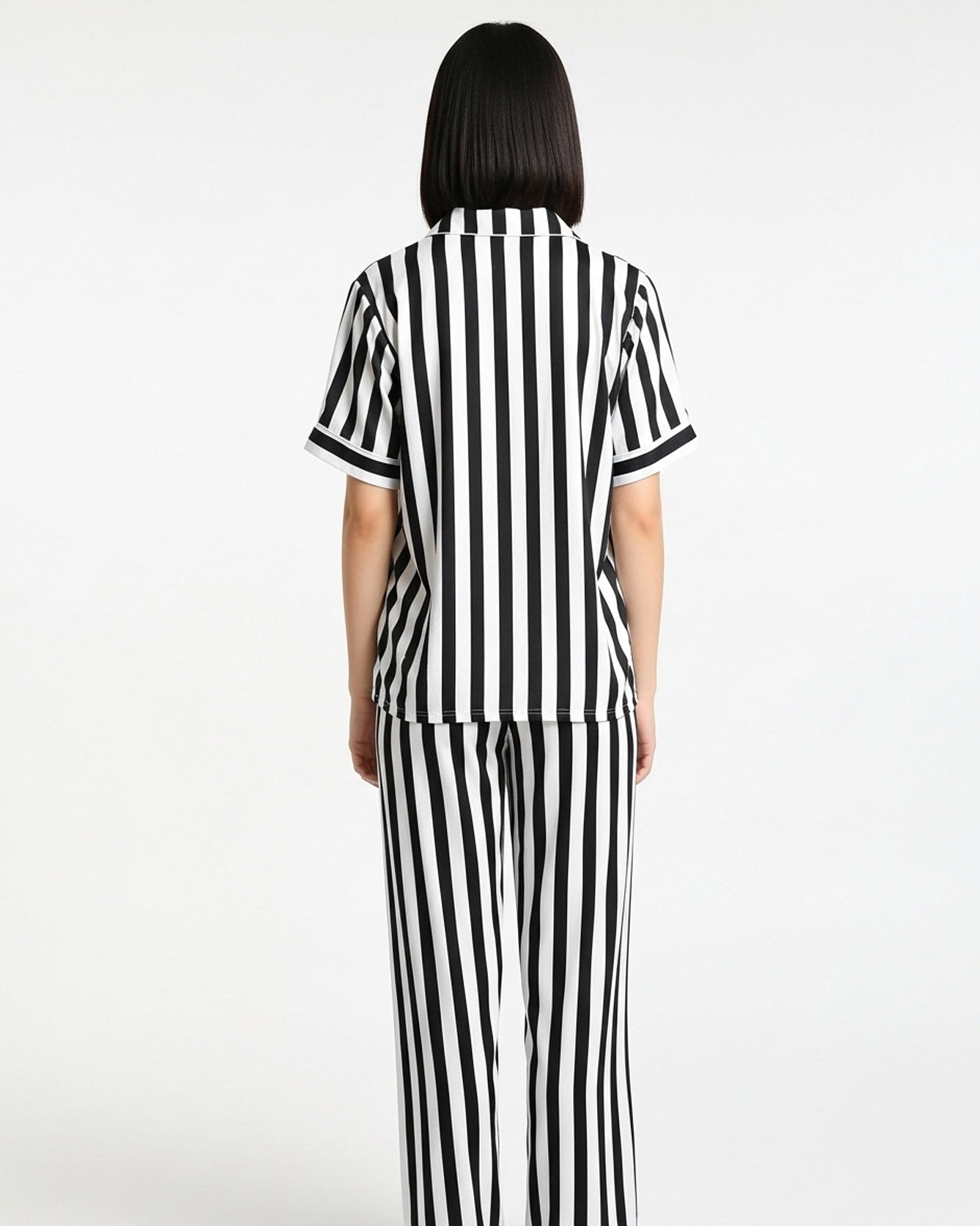 Buy Sajiero Linen Pajama Suit - Bold Stripes in Pakistan
