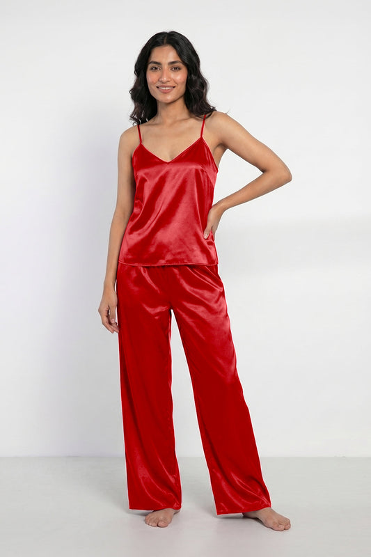 Buy Summer Cami Silk Sleeveless - Red in Pakistan