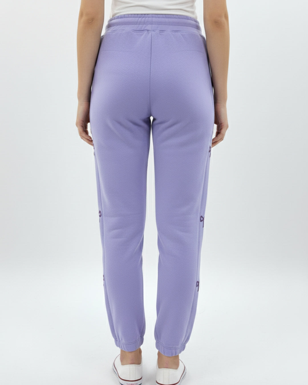 Buy Sajiero Fleece Trouser – Bow Print - Purple in Pakistan