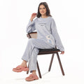Buy Sajiero Fleece Pajama Suit Baby BlueTeddy in Pakistan