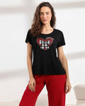 Buy Sajiero Cotton PJ Set - Red Chic in Pakistan