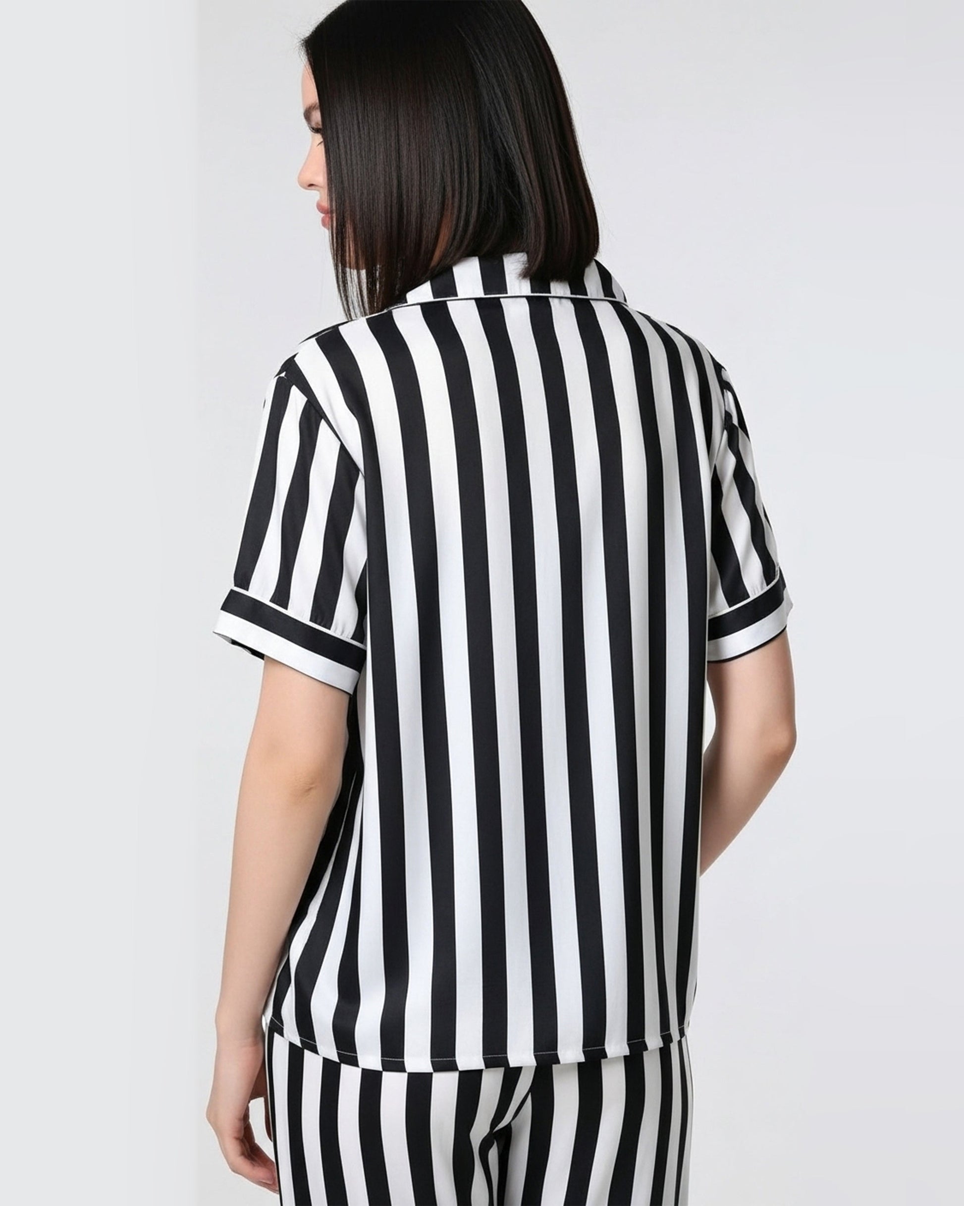 Buy Sajiero Linen Pajama Suit - Bold Stripes in Pakistan