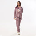 Buy Sajiero Purple Moon Fleece Pajama Suit in Pakistan