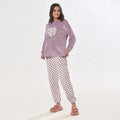 Buy Sajiero Pink Checks Fleece Pajama Suit in Pakistan