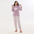 Buy Sajiero Pink Checks Fleece Pajama Suit in Pakistan