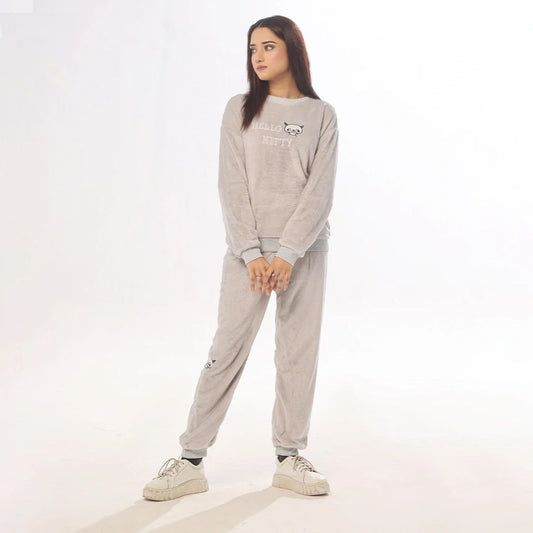 Buy Sajiero mini Panda Fleece Pajama Suit in Pakistan