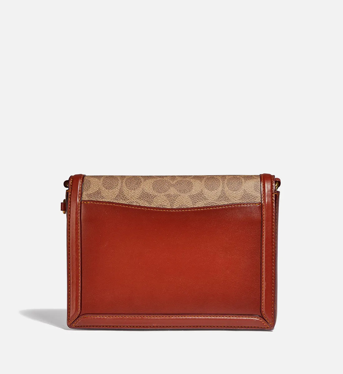 Buy Coach Coated Canvas Signature Hutton Shoulder Small Bag - Tan Rust in Pakistan
