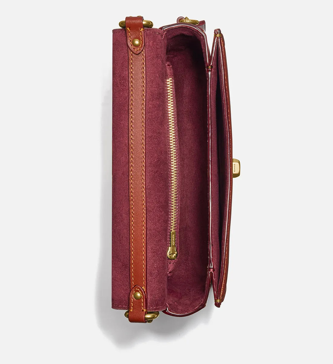 Buy Coach Coated Canvas Signature Hutton Shoulder Small Bag - Tan Rust in Pakistan