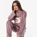 Buy Sajiero Purple Moon Fleece Pajama Suit in Pakistan