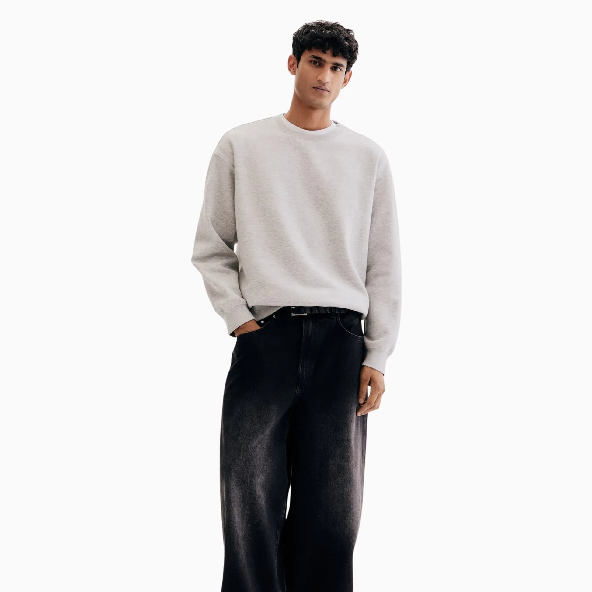 Buy Basic Loose Fit Sweatshirt - Gray in Pakistan