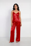 Buy Summer Cami Silk Sleeveless - Red in Pakistan