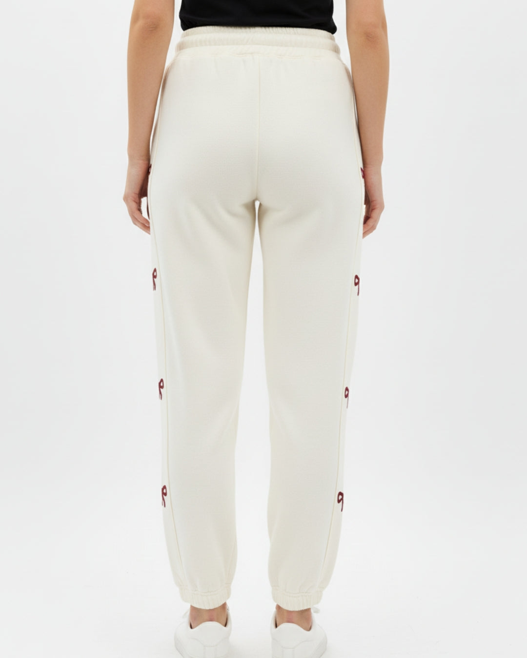 Buy Sajiero Fleece Trouser – Bow Print - Off White in Pakistan
