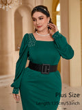 Buy SHEIN 135CM Plus Size Geometric Buckle Belt in Pakistan