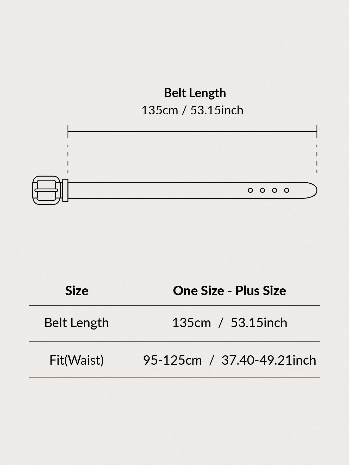 Buy SHEIN 135CM Plus Size Geometric Buckle Belt in Pakistan