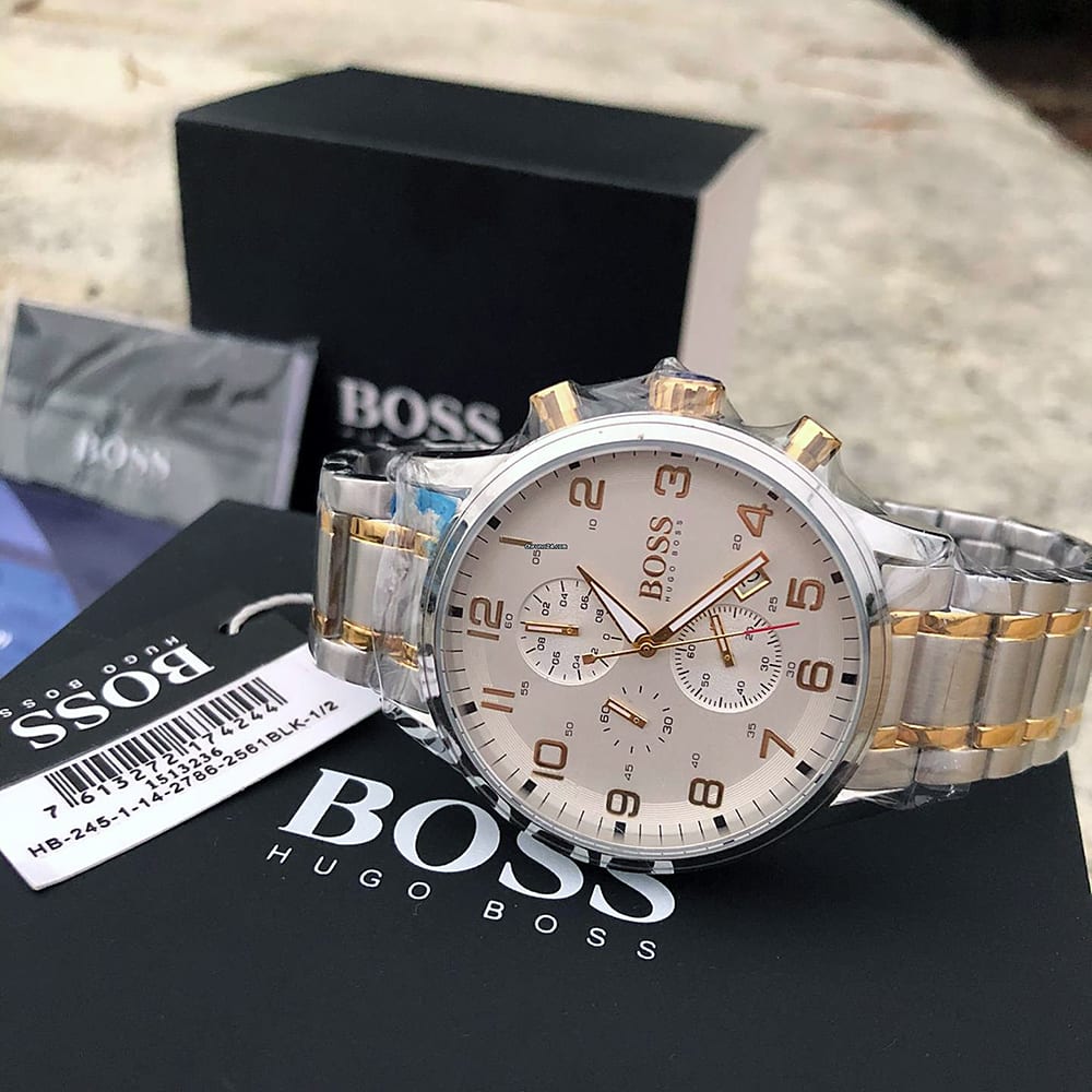 Buy Hugo Boss Mens Quartz Stainless Steel White Dial 44mm Watch - 1513236 in Pakistan