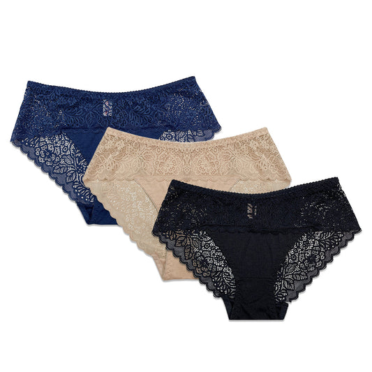 Buy Pack of 3 Briefs Panties - Lace Desire in Pakistan