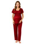 Buy Sajiero Silk Maternity Pajama Suit - Sleep Spell in Pakistan