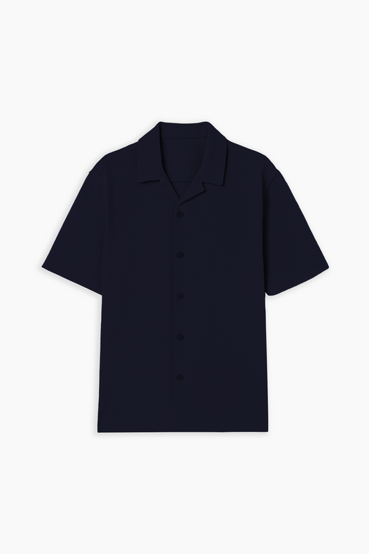 Buy Premium Textured Resort Shirt - Blue Obsidian in Pakistan