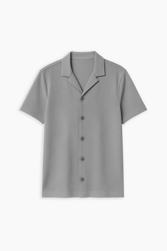 Buy Pique Textured Resort Shirt - Taupe Mirage in Pakistan