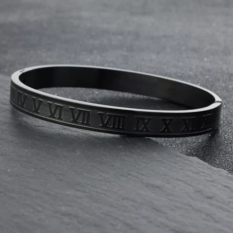 Buy Roman Numerals Bracelet Black in Pakistan