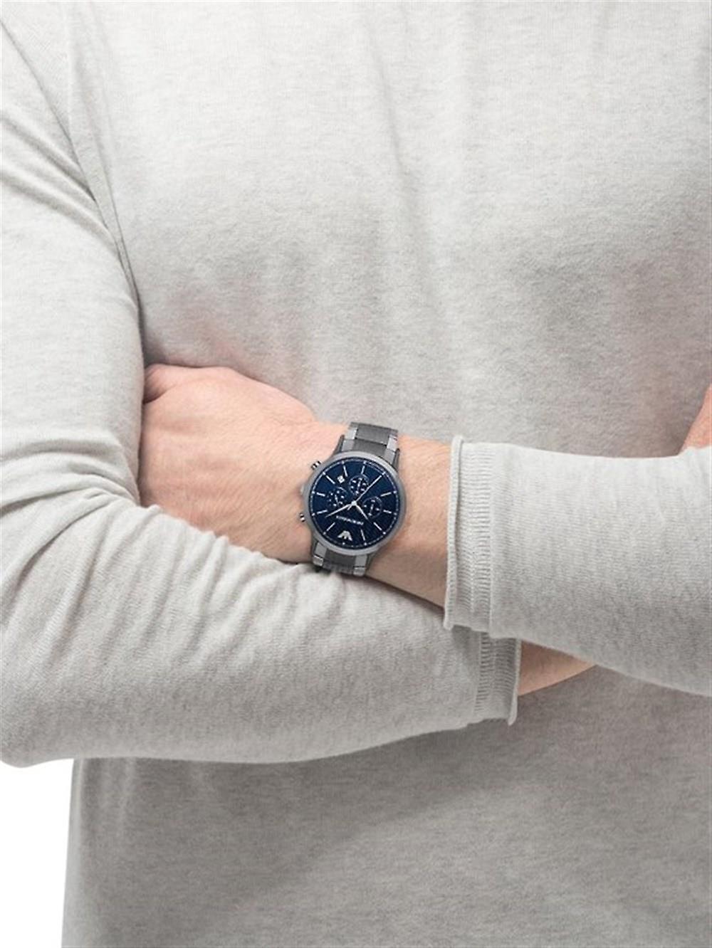 Buy Emporio Armani Renato Black Dial Black Steel Strap Watch for Men - AR2505 in Pakistan