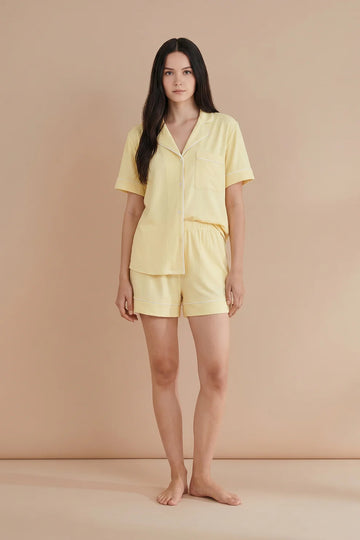 Linen Shortie Set - Butter