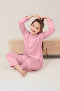 Buy Kid's Silk PJ Set - Pink in Pakistan