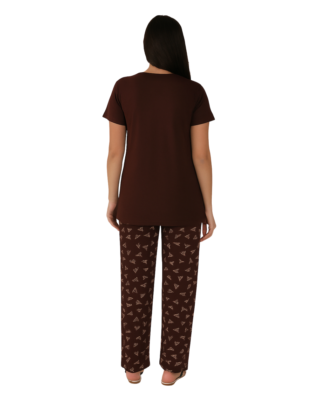 Buy Sajiero Cotton PJ Set - Cocoa Whisper in Pakistan