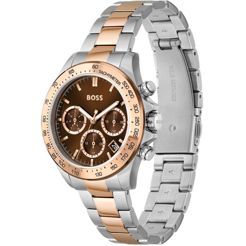 Buy Hugo Boss Womens Quartz Two-tone Stainless Steel Brown Dial 38mm Watch - 1502617 in Pakistan