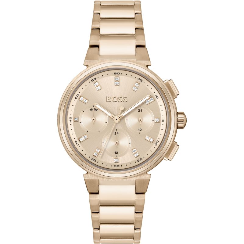 Buy Hugo Boss Women's Chronograph Rose Gold Stainless Steel Watch - 1502678 in Pakistan