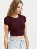 Buy SHEIN EZwear Slim Fit Crop Tee in Pakistan