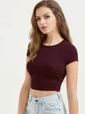 Buy SHEIN EZwear Slim Fit Crop Tee in Pakistan