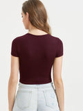 Buy SHEIN EZwear Slim Fit Crop Tee in Pakistan