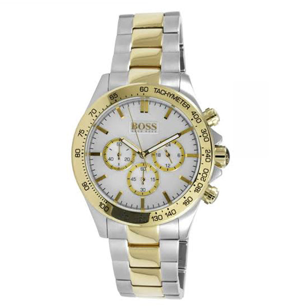 Buy Hugo Boss Mens Chronograph Two-tone Silver Dial Watch - 1512960 in Pakistan