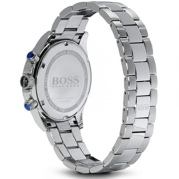Buy Hugo Boss Mens Chronograph Quartz Stainless Steel Black Dial 46mm Watch - 1512965 in Pakistan