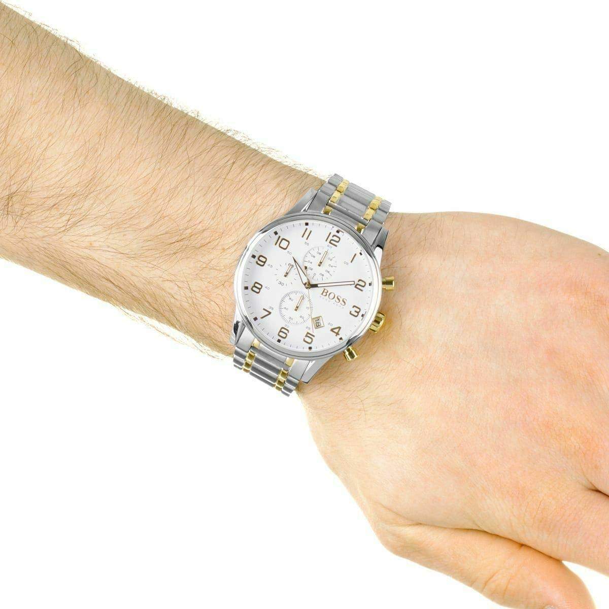 Buy Hugo Boss Mens Quartz Stainless Steel White Dial 44mm Watch - 1513236 in Pakistan