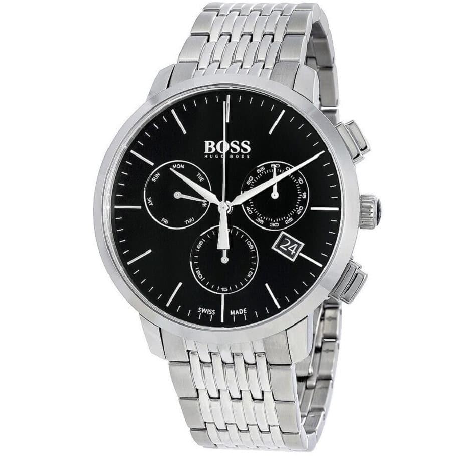 Buy Hugo Boss Stainless Steel Swiss Quartz Chronograph Black Dial Mens Watch - 1513267 in Pakistan
