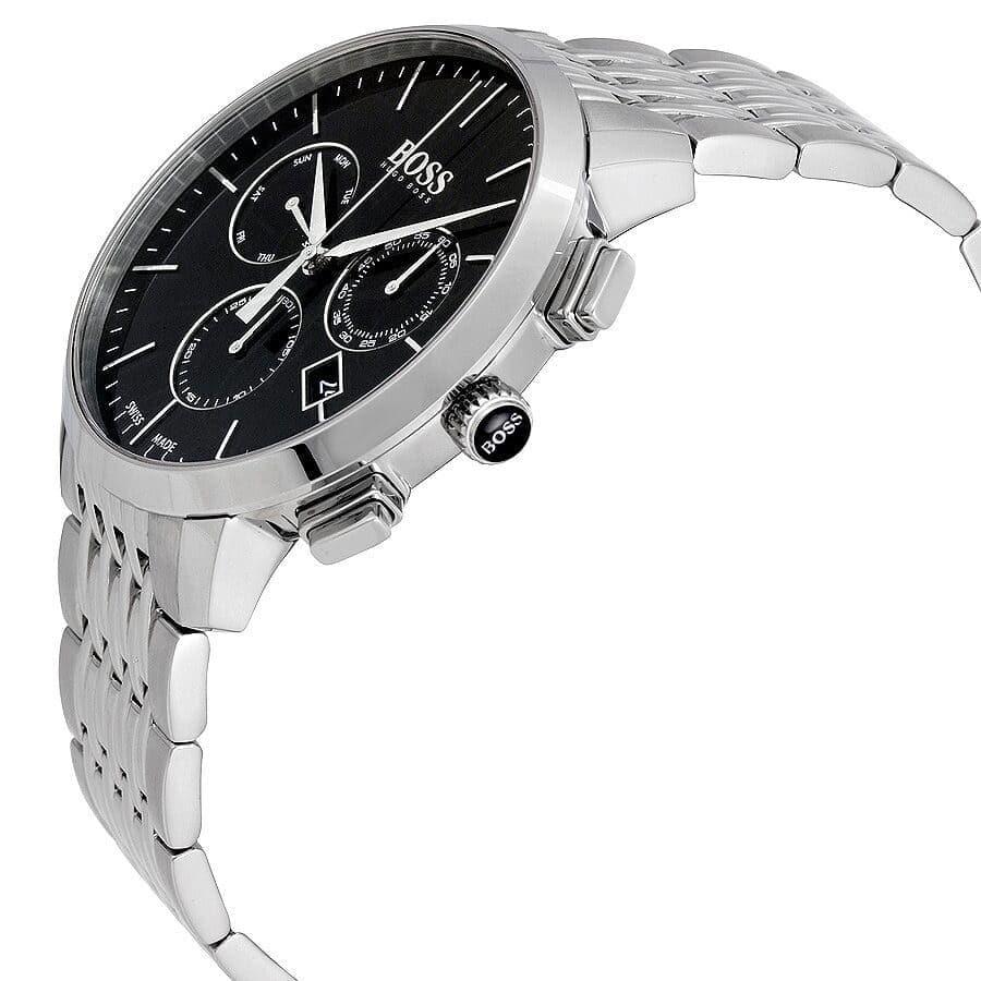 Buy Hugo Boss Stainless Steel Swiss Quartz Chronograph Black Dial Mens Watch - 1513267 in Pakistan