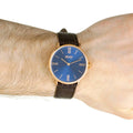 Buy Hugo Boss Mens Quartz Brown Leather Strap Navy Blue Dial 40mm Watch - 1513458 in Pakistan