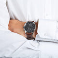Buy Hugo Boss Mens Quartz Brown Leather Strap Black Dial 44mm Watch - 1513494 in Pakistan