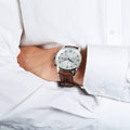 Buy Hugo Boss Mens Quartz Brown Leather Strap Silver Dial 44mm Watch - 1513495 in Pakistan
