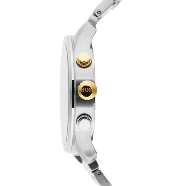 Buy Hugo Boss Mens Chronograph Quartz Stainless Steel Black Dial 44mm Watch - 1513529 in Pakistan