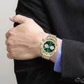 Buy Hugo Boss Mens Chronograph Quartz Stainless Steel Green Dial 44mm Watch - 1513872 in Pakistan