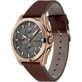 Buy Hugo Boss Mens Quartz Brown Leather Strap Grey Dial 46mm Watch - 1513882 in Pakistan