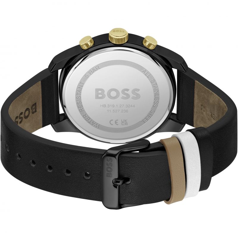Buy Hugo Boss Men's Chronograph With Black Dial Leather Strap Watch 1514003 in Pakistan